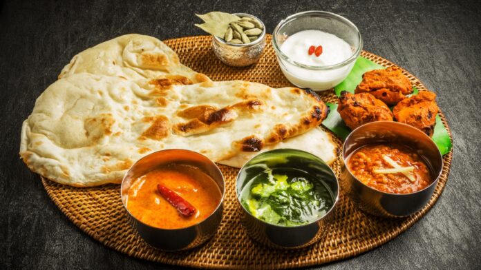 A combination of the Indian food