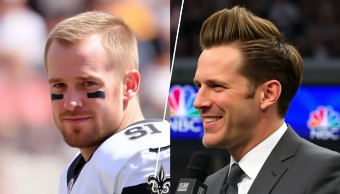 drew brees makes his nbc debut, internet amazed by his new hair